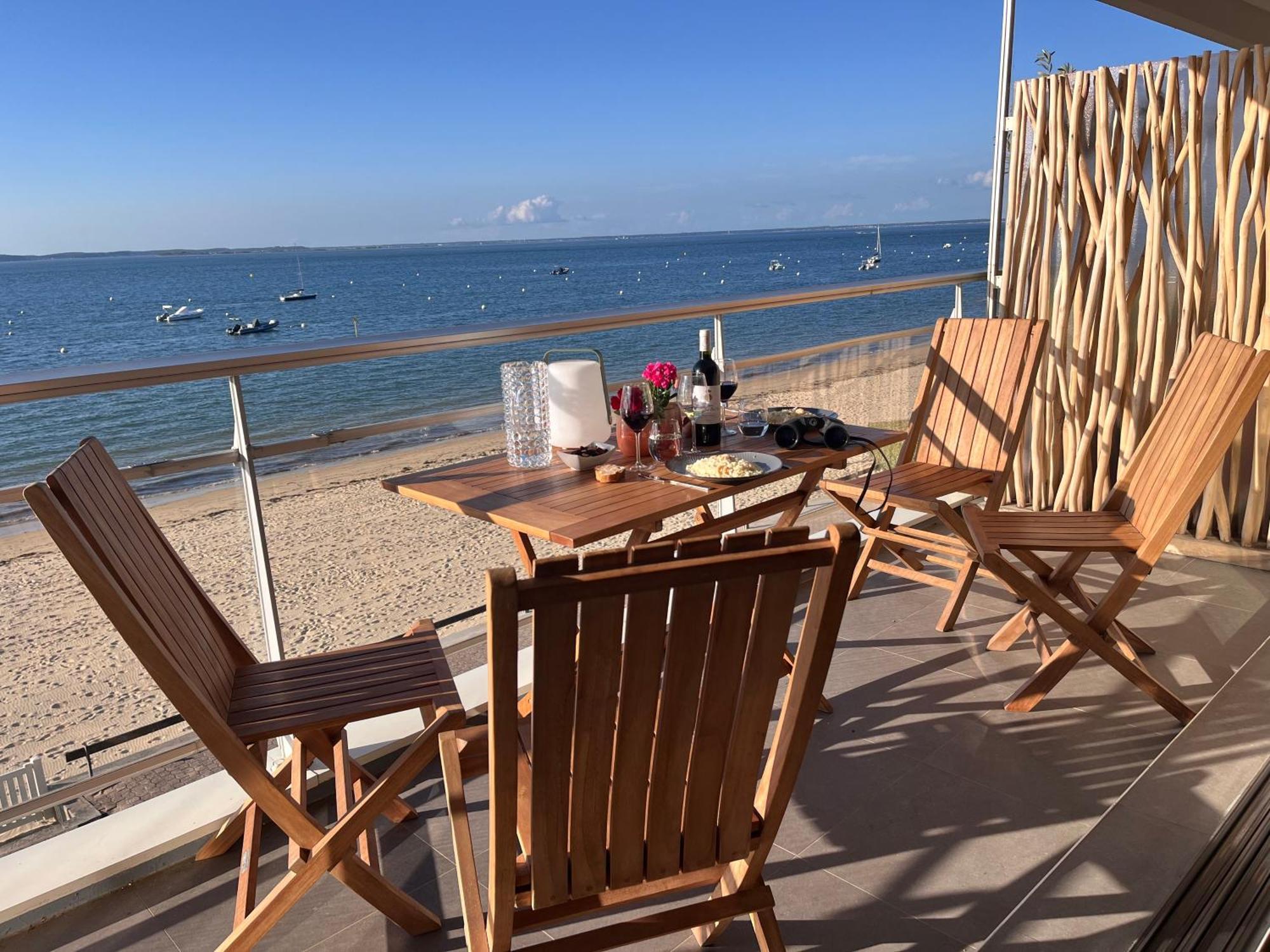 Premiere Ligne Acces Prive Et Direct A La Plage Vue Mer Arcachon Eksteriør billede